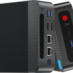 Reatan S6 Mini PC Intel Core i5 12450H(8C/12T,Turbo 4.4GHz), 16GB DDR4 512GB 3200 MHz NVMe SSD Gaming PC, Dual RJ45 LAN, 4K Triple Display, Mini Desktop Computer, WiFi6/BT5.2